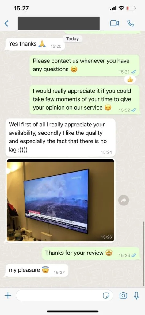 xtreamcube WhatsApp Customer Setup Confirmation Screenshot 2